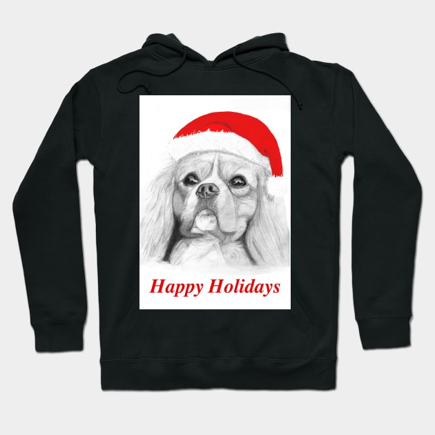 Happy Holidays Cavalier King Charles Spaniel Hoodie by DavidASmith